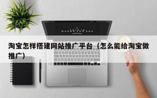 神木淘宝怎样搭建网站推广平台（怎么能给淘宝做推广）